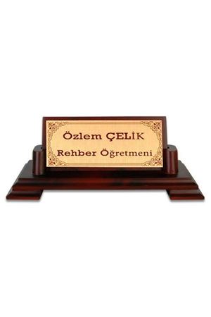Lazer Ahşap Masa İsimlik 15