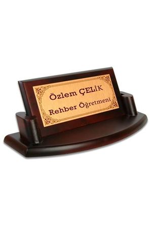 Lazer Ahşap Masa İsimlik