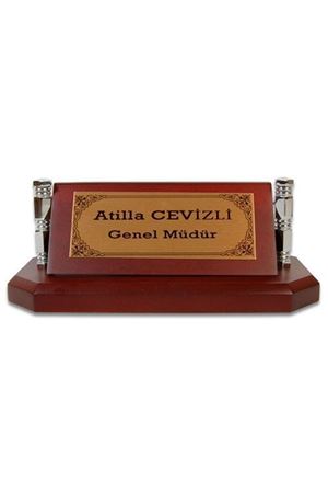 Lazer Ahşap Masa İsimlik 8
