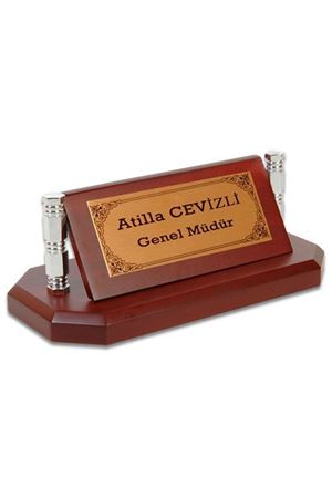 Lazer Ahşap Masa İsimlik 8
