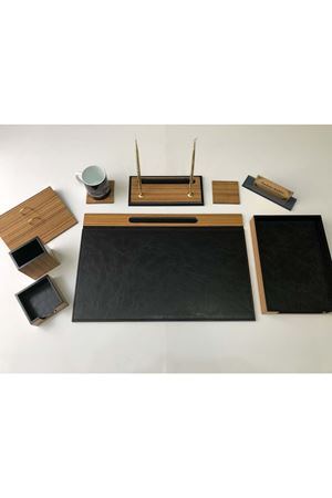 El Yapımı Ahşap Siyah Sümen Takımı Hand Made