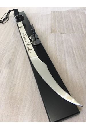 Ahşap Sehpalı İsme Özel Paslanmaz Kılıç 85cm