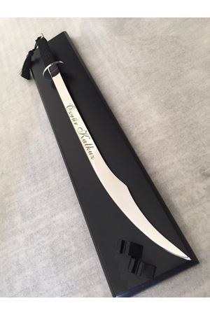Ahşap Sehpalı İsme Özel Paslanmaz Kılıç 43cm