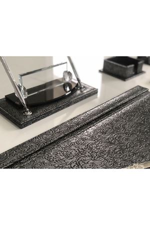 EL YAPIMI Hançer Yaprağı Siyah Sümen Takımı Hand Made