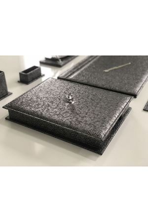 EL YAPIMI Hançer Yaprağı Siyah Sümen Takımı Hand Made