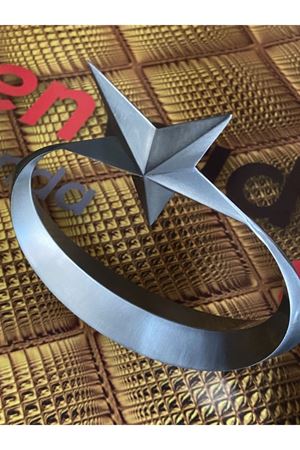 Ay Yıldız Metal Biblo Gümüş (20 Cm)