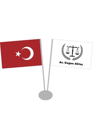 İkili Masa Bayrağı Kişiye Özel