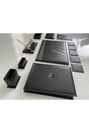 EL YAPIMI Acı Kahve  (Ketane Damarlı) Business Sümen Takımı V.I.P. Hand Made