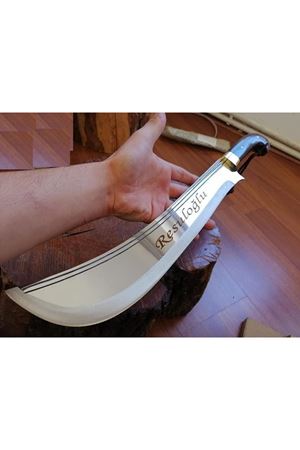 Pala 50cm Kök Ceviz Ahşap Deri Kılıflı