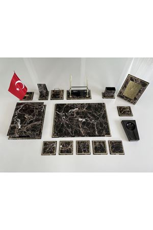 Sümenvadisi Mermer Gold Deri Business Sümen Takımı