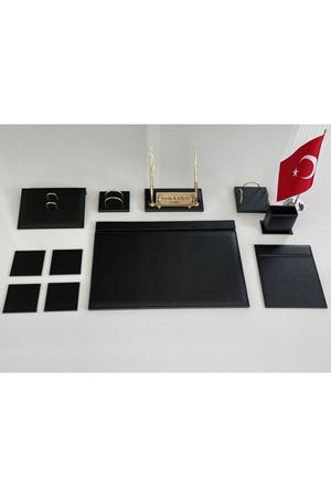 Bayraklı Siyah Hediyelik Ekonomik Sümen Takımı
