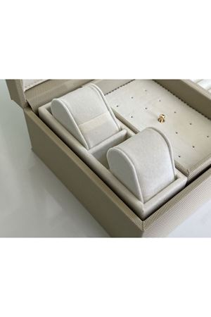 Krem Luxury El Sanatı V.I.P  Mücevharat Takı Kutusu 20x30cm İsminize Özel