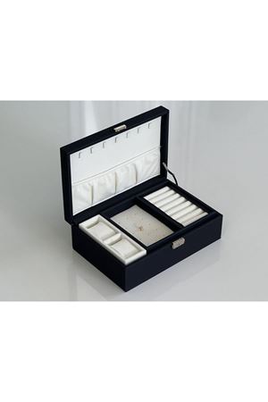 Lacivert Luxury El Sanatı V.I.P  Mücevharat Takı Kutusu 20x30cm İsminize Özel