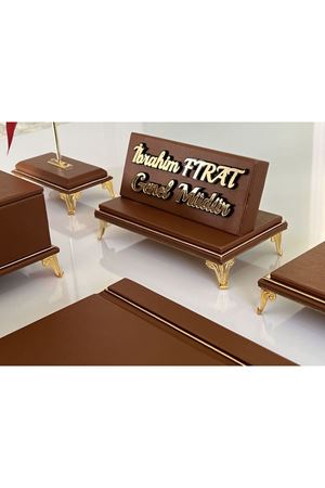 ÜST SEVİYE Sümenvadisi Taba Deluxe Deri Scrikss Markalı Kalem Saat Yüzük Kutulu