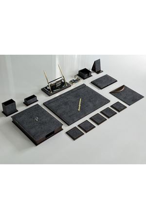 MARJİNAL VIP EL YAPIMI Gri Kahve Design Saatli Sümen Makam Takımı V.I.P