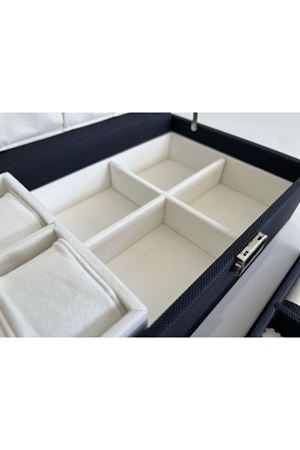 Lacivert Luxury El Sanatı V.I.P  Mücevharat Takı Kutusu 20x30cm İsminize Özel