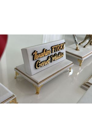 ÜST SEVİYE Sümenvadisi Beyaz Deluxe Deri Scrikss Markalı Kalem Saat Yüzük Kutulu