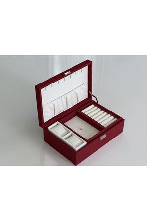 Bordo Luxury El Sanatı V.I.P Mücevharat Takı Kutusu 20x30cm İsminize Özel