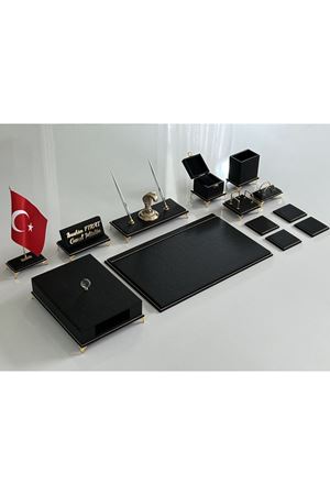 ÜST SEVİYE Sümenvadisi Siyah Deluxe Deri Scrikss Markalı Kalem Saat Yüzük Kutulu