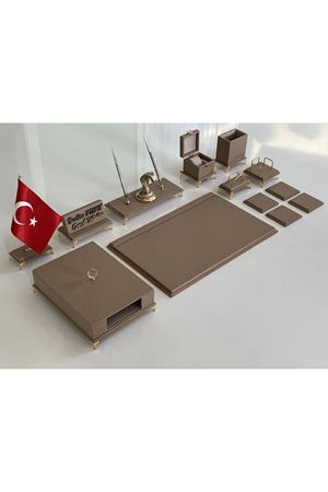 ÜST SEVİYE PREMİUM SET Sümenvadisi Krem Deluxe Deri Scrikss Markalı Kalem Saat Yüzük Kutulu