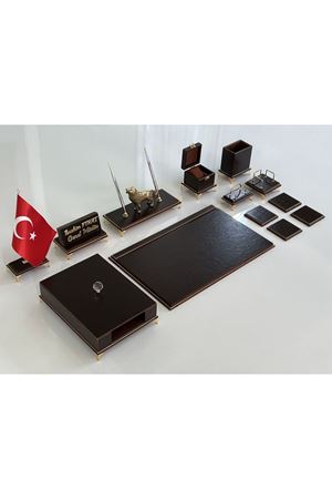 ÜST SEVİYE Sümenvadisi Acı Kahve Deluxe Deri Scrikss Markalı Kalem Saat Yüzük Kutulu