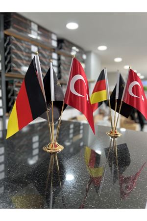 Sümenvadisi 3’lü Gold Stand Masa Bayrağı
