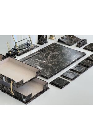 ULTRALÜKS SV Mermer Gold Deri Kristal Bayraklı Business