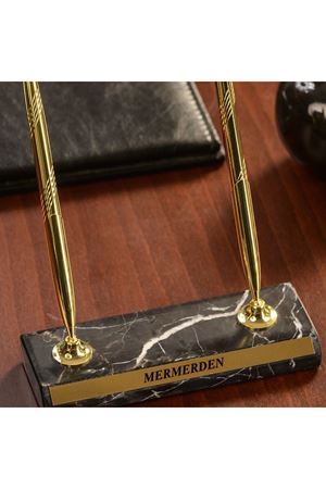 Doğal Mermer İmza Kalemi Kutulu V.I.P Sümen İsimliği