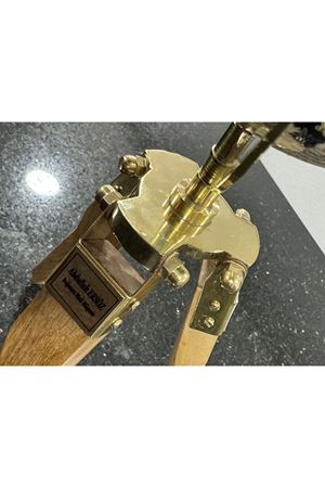 İNDİRİM Ahşap Metal Pirinç VIP Dünya Küresi 35cm (Avrupa İthal)