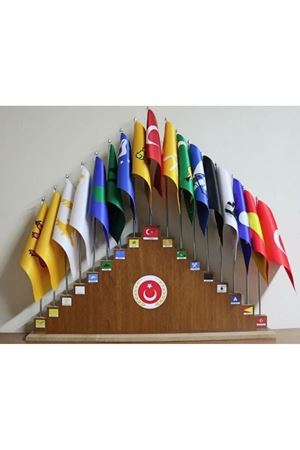 Saten Kumaş 17 Devlet Bayrakları