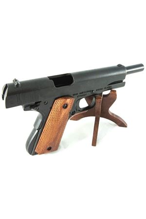 Biblo Ofis Süs ürün Metal ve Ahşap Replika Ofis ürünü Süs Tabanca 24cm