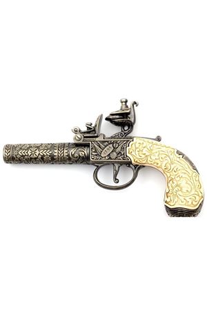 Biblo Ofis Süs Ürünü Metal ve Kemik  Ofis ürünü Süs Flintlock Pocket Pistol  London  1795 Replika Tabanca