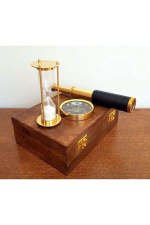 Kum Saati ve Pusula Set 22cm