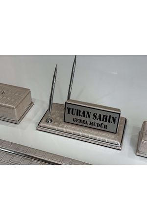 FIRSAT PREMİUM Krem Örgü Deri Krom Makyaj Saat Kutulu alt iç yapı Kadife EL YAPIMI VIP Sümen Makam Takımı