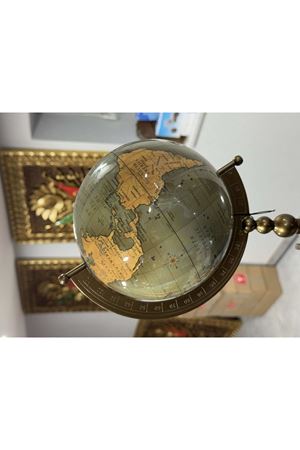 Yeşil Gold Lake Ahşap Dünya Küre VIP 75CM Avrupa iTHAL İngiltere