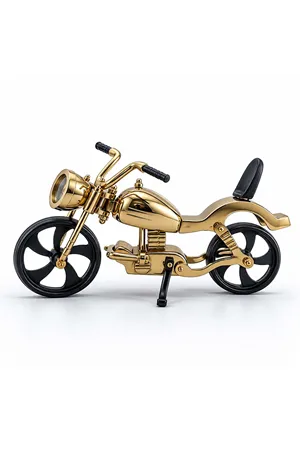 Pirinç Motosiklet Maketi Dekoratif Motor Modeli