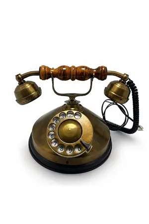 Pirinç Nostaljik Masa Telefonu