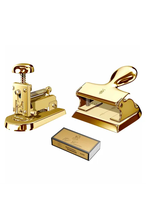 El Casco Masaüstü Zımba Delgeç Seti Gold Set-7-L