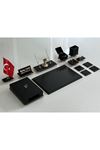 ÜST SEVİYE Sümenvadisi Siyah Deluxe Deri Scrikss Markalı Kalem Saat Yüzük Kutulu