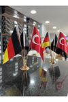 Sümenvadisi 3’lü Gold Stand Masa Bayrağı