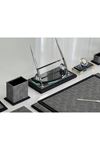 SV EL Sanatı Örgü Gri Zemin Siyah V.I.P Sümen Makam Takımı Ultralüks