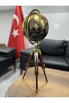 Siyah Lake Ahşap Dünya Küre VIP 62cm Avrupa İngiltere
