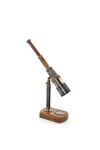 Deri Dürbün Pusulalı 34cm - 26 cm eskitme Pirinç / Ahşap (Avrupa İthal)