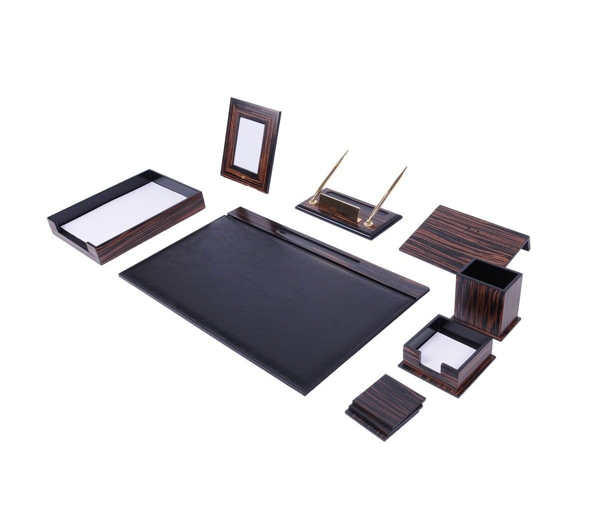 FIRSAT ! BEŞ TAKSİT ! Ahşap Sümen Takımı Zebrano Siyah İsimlik Hediyeli