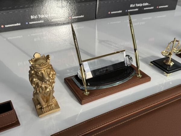 EL YAPIMI PREMİUM Lüks Lion Taba Sümen Makam Takımı