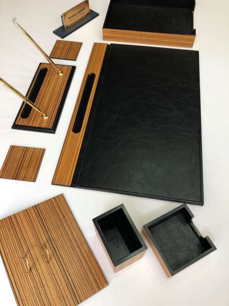 El Yapımı Ahşap Siyah Sümen Takımı Hand Made