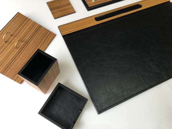 El Yapımı Ahşap Siyah Sümen Takımı Hand Made