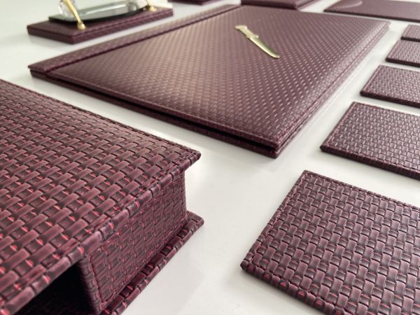 EL YAPIMI Bordo Baklava Desen El Sanatı V.I.P Sümen Seti Hand Made