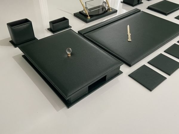 EL YAPIMI Yeşil Gümüş Kalem Sümen Takımı Ultralüks VIP Sümen Seti