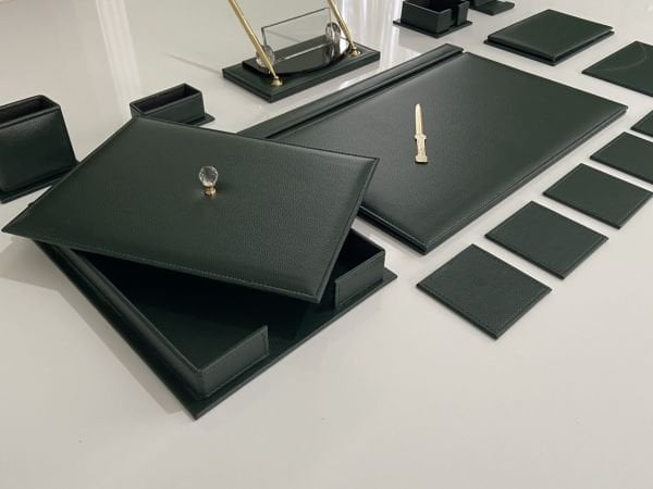 EL YAPIMI Yeşil Gümüş Kalem Sümen Takımı Ultralüks VIP Sümen Seti